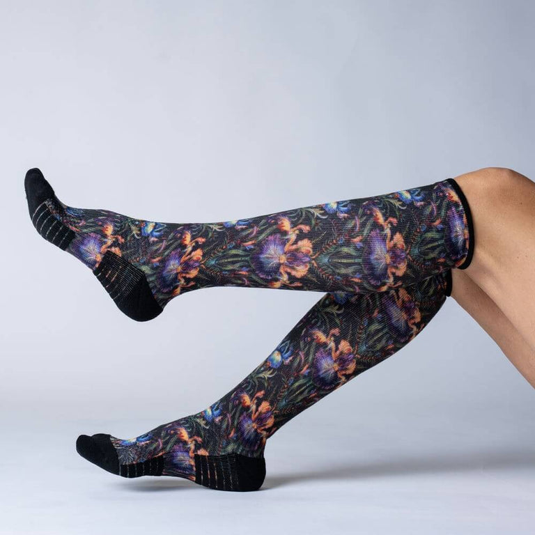 Black Iris Compression Socks