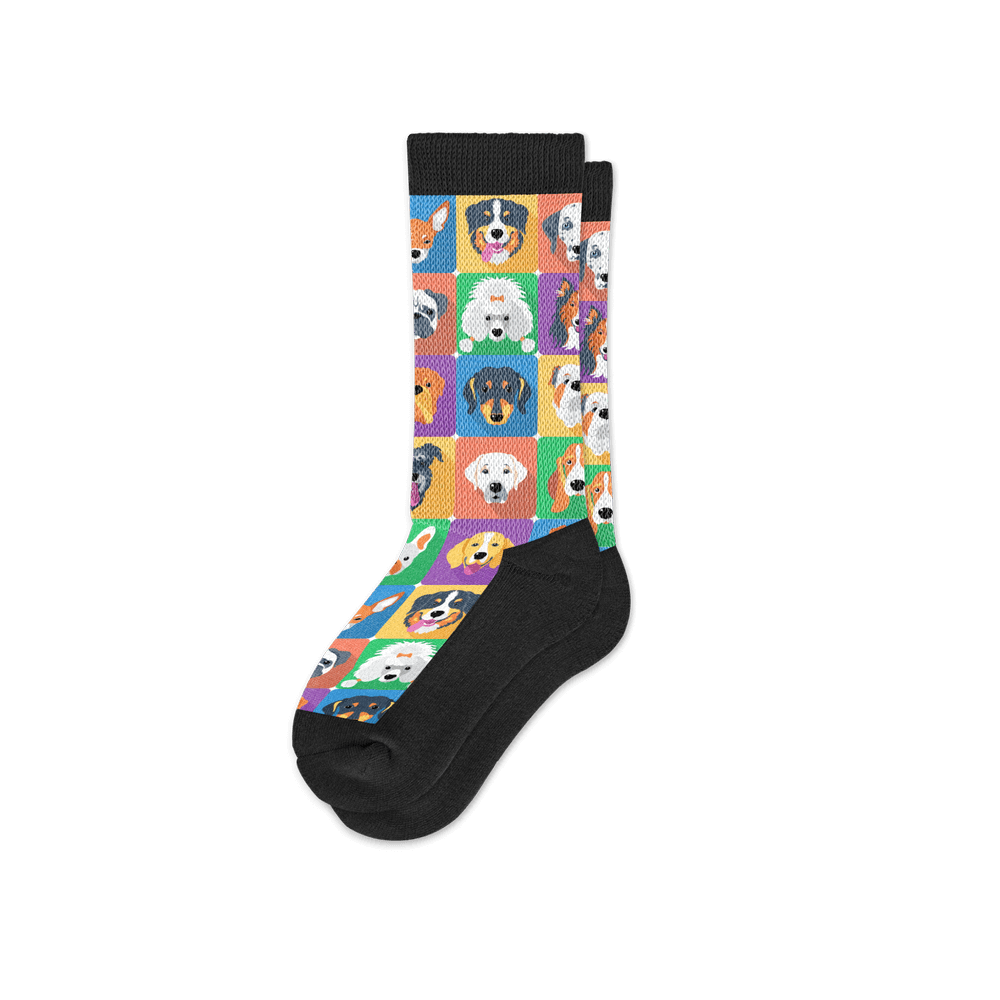Viasox Dogs EasyStretch™ Socks Crew Cut Flat View