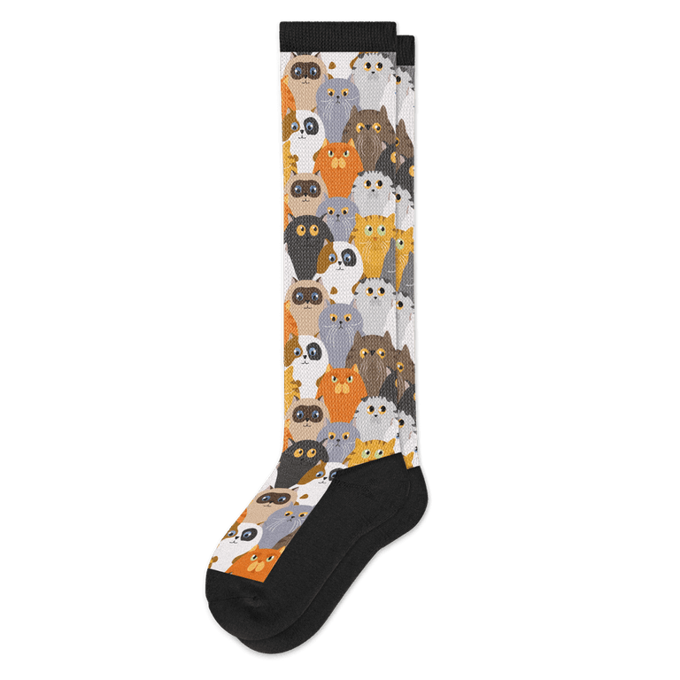 Viasox Cats EasyStretch™ Socks Flat View