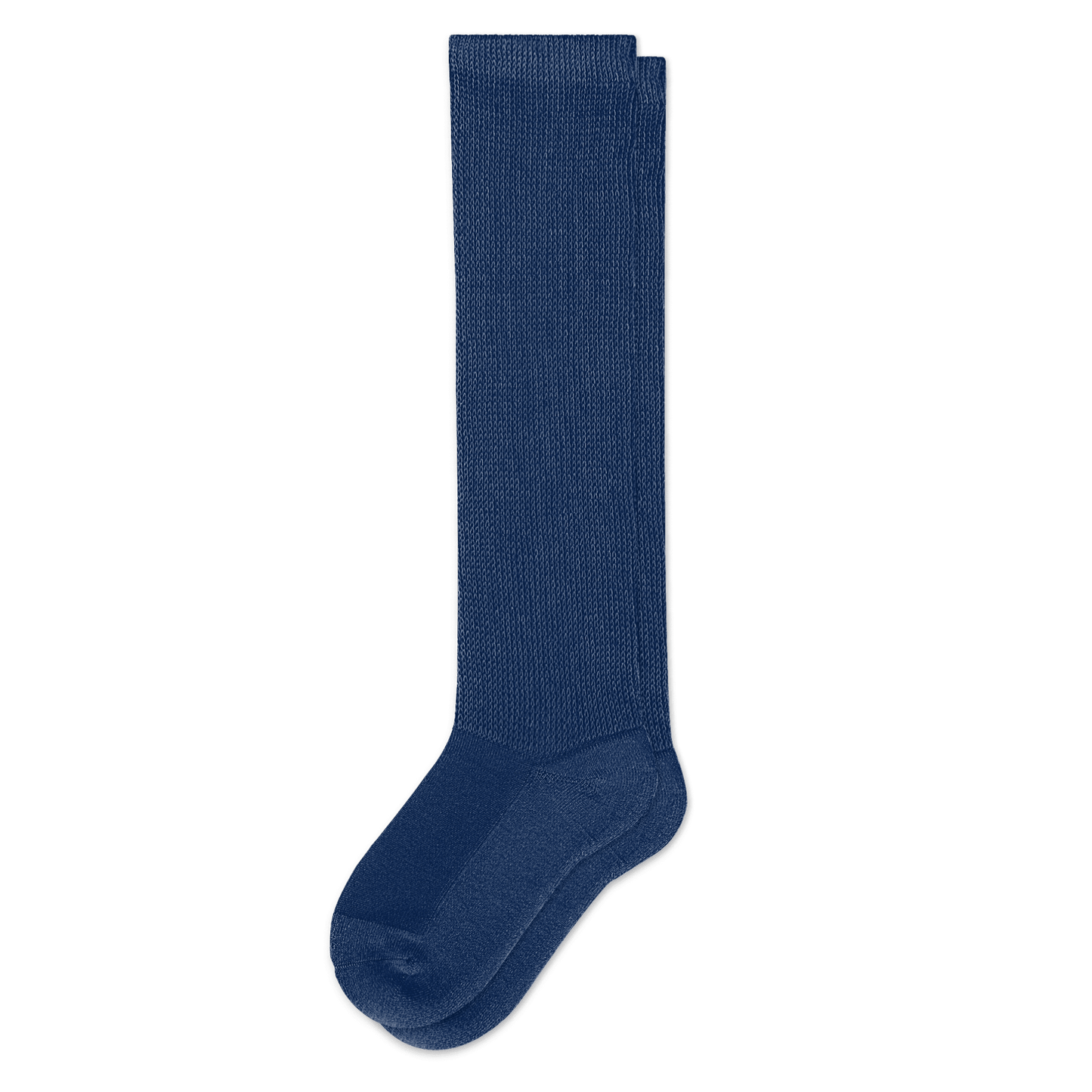 Viasox Navy Blue EasyStretch™ Socks Flat View