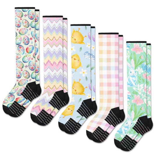 Easter Compression Socks 5-Pack Bundle