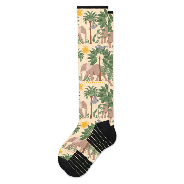 Elephant Safari Compression Socks