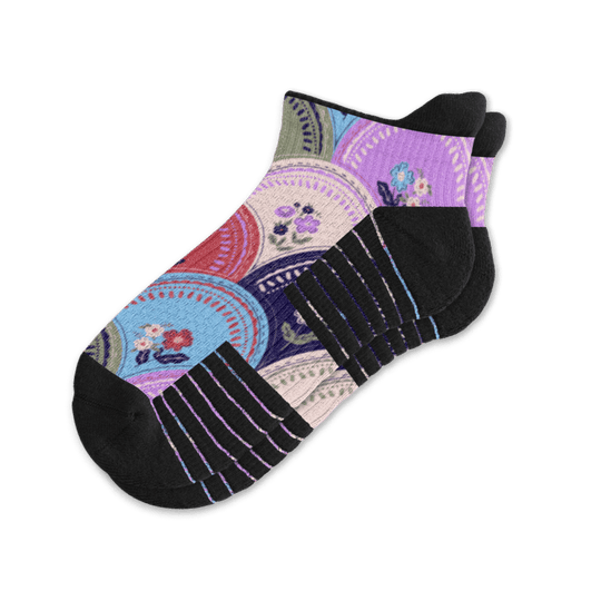 Flower Plates Ankle Compression Socks