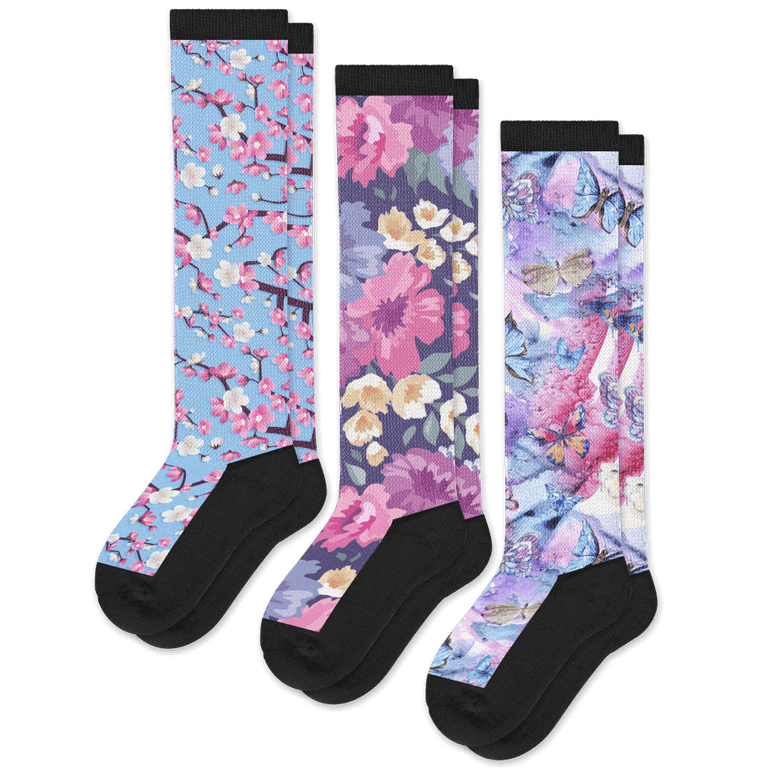 Flower Power EasyStretch™ Socks Bundle 3-Pack