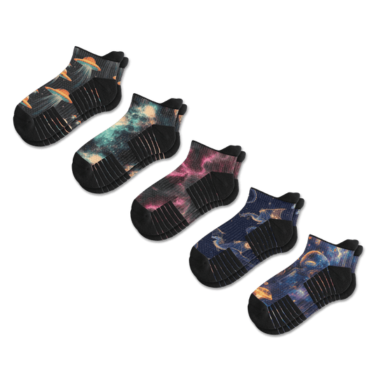 Galactic Ankle Compression Socks 5-Pack Bundle