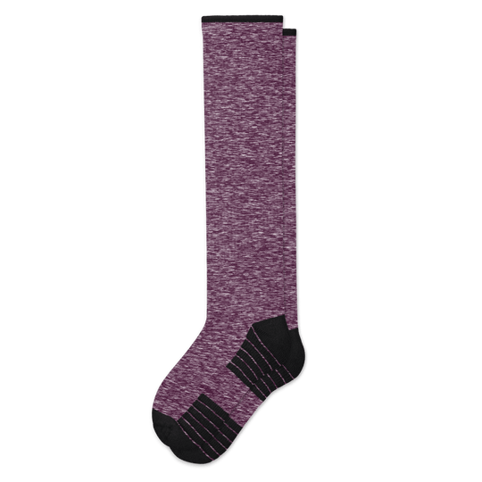 Heather Purple Compression Socks