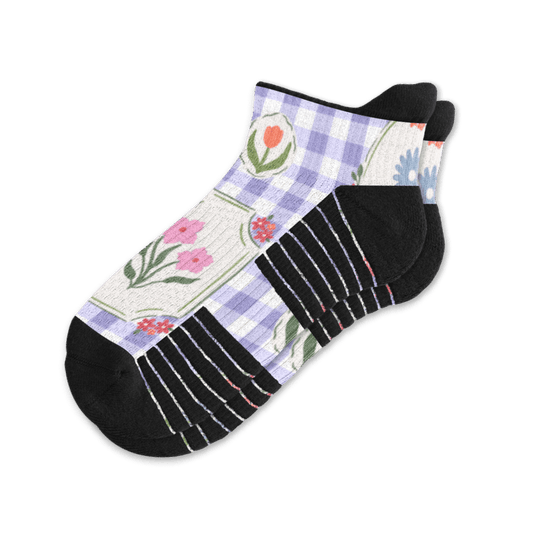 Lavender Picnic Ankle Compression Socks