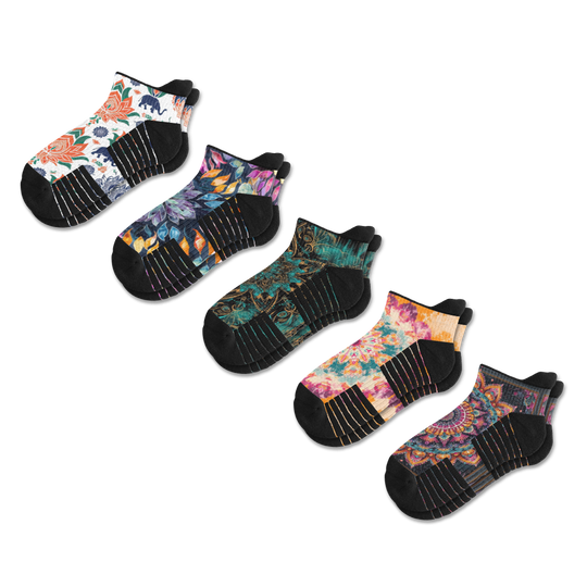 Mandala Ankle Compression Socks 5-Pack Bundle