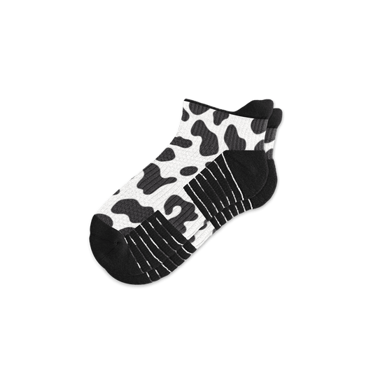 Moo Print Ankle Compression Socks