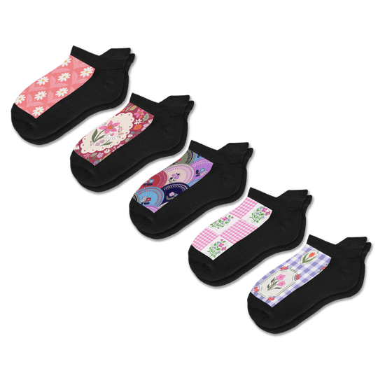 Petal Patch  Ankle Socks 5-Pack Bundle