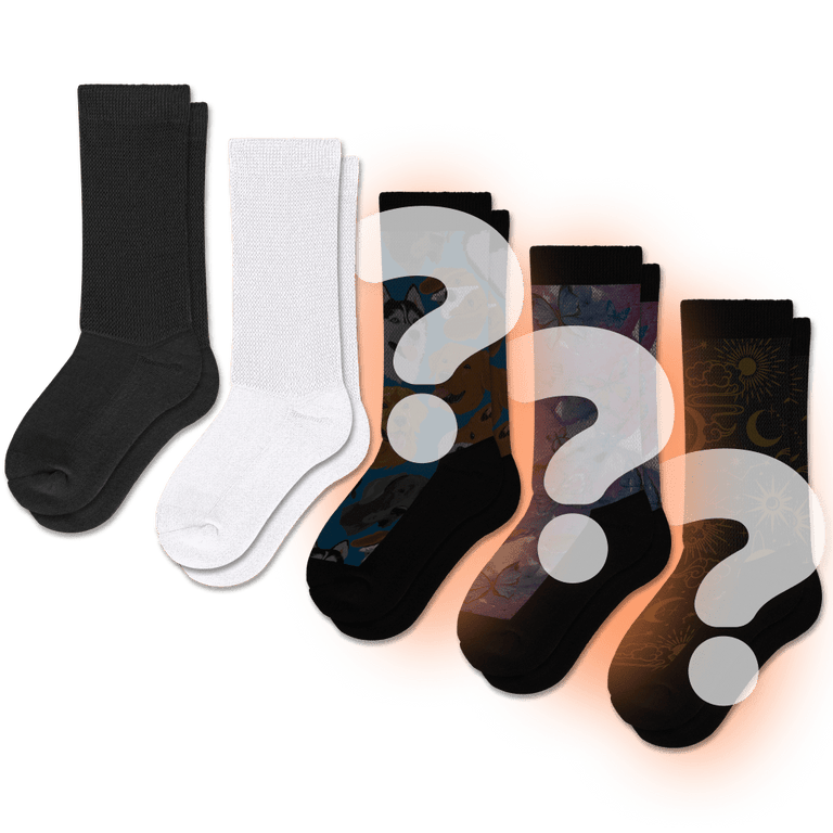 Monochrome & Mystery EasyStretch™ Socks Bundle 5-Pack