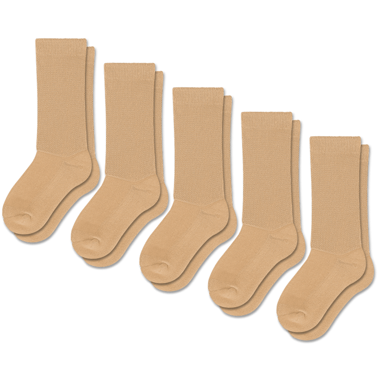 Tan EasyStretch™ Socks Bundle 5-Pack