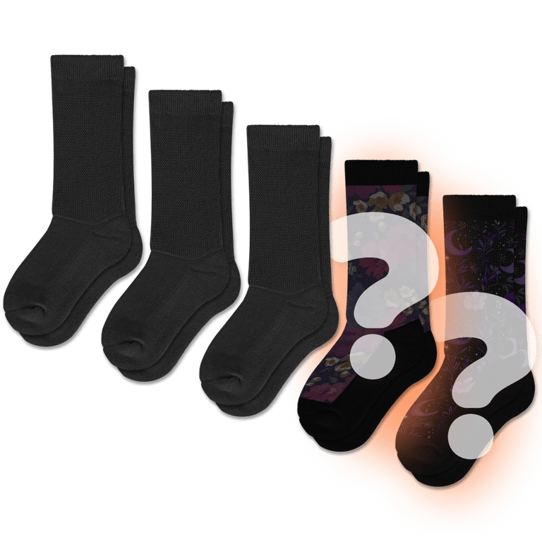 Black & Mystery EasyStretch™ Socks Bundle 5-Pack