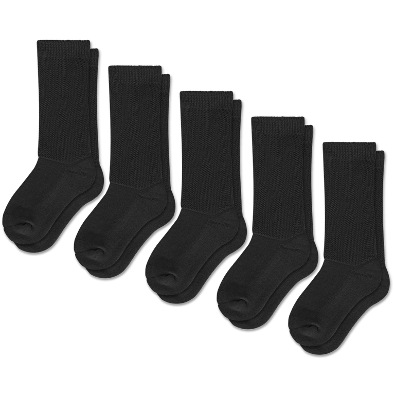Black EasyStretch™ Socks Bundle 5-Pack