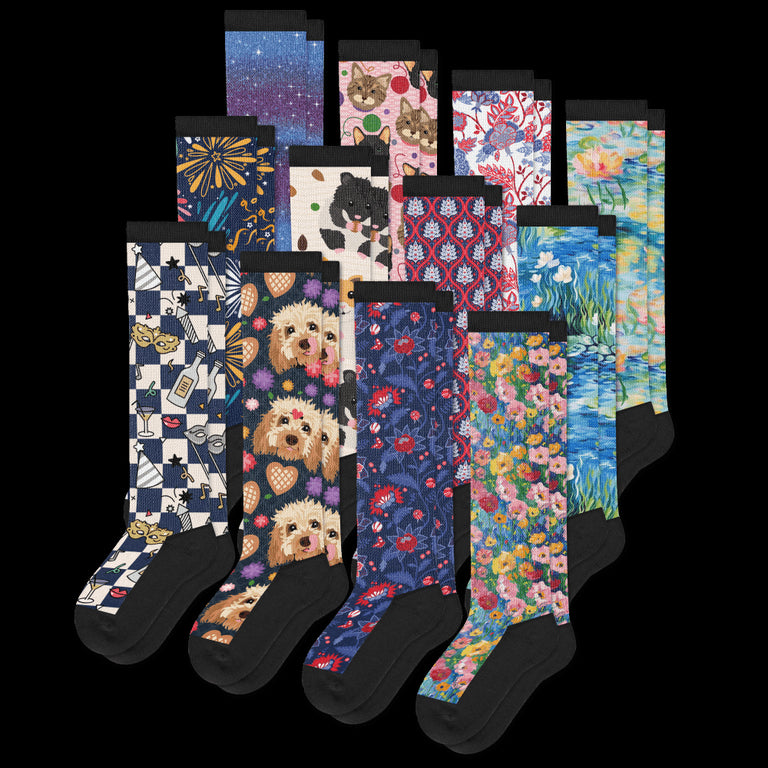 All New Patterns EasyStretch™ Socks Bundle 12-Pack