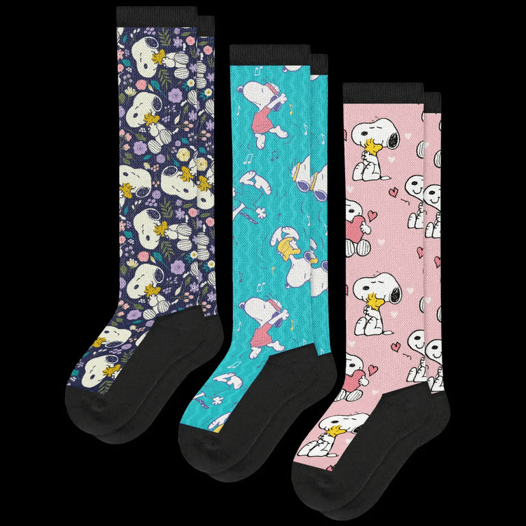 Live Laugh Snoopy EasyStretch™ Socks Bundle 3-Pack