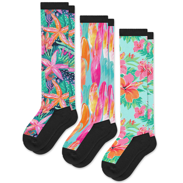 Hawaiian Holiday EasyStretch™ Socks 3-Pack Bundle