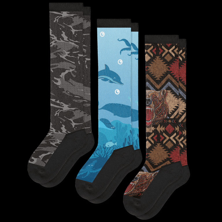 Wild Depths EasyStretch™ Socks Bundle 3-Pack