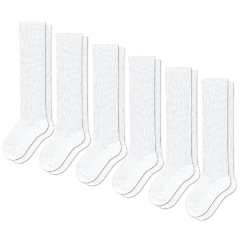 White EasyStretch™ Socks Bundle 6-Pack