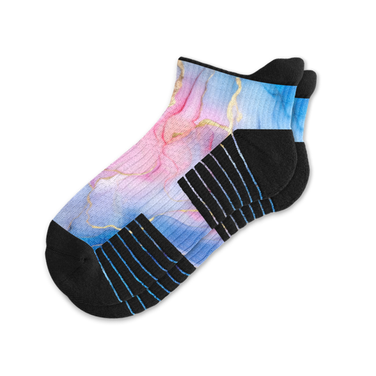 Viasox Pastel Marble Ankle Compression Socks front view
