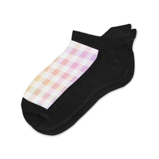 Pastel Plaid Ankle Socks