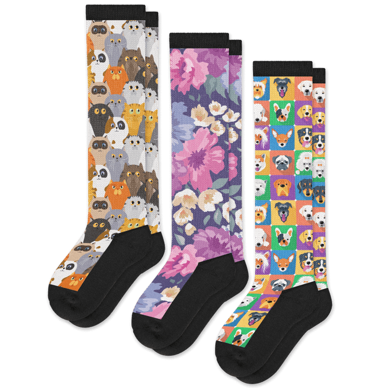 Paws And Petals EasyStretch™ Socks Bundle 3-Pack