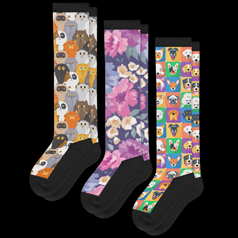 Paws And Petals EasyStretch™ Socks Bundle 3-Pack