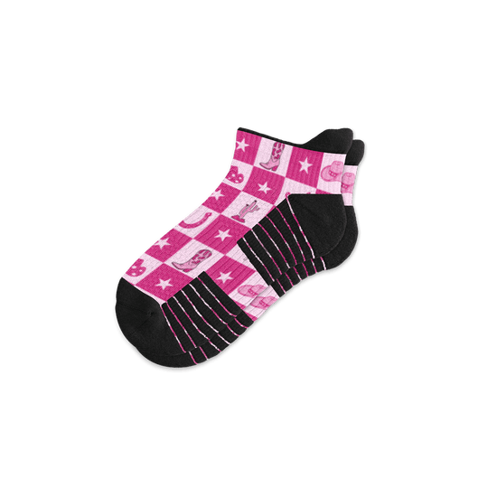 Pink Rodeo Ankle Compression Socks