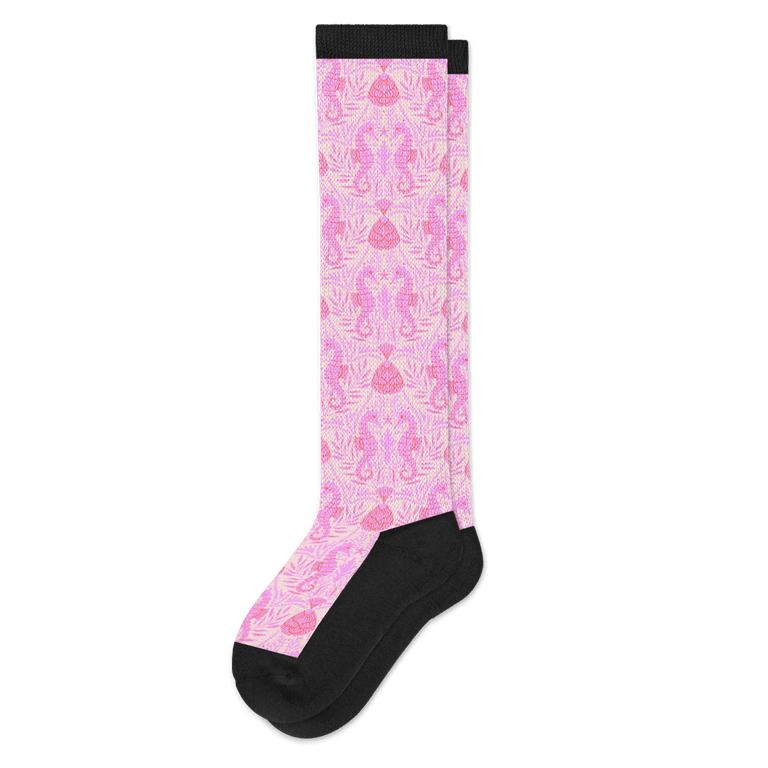 Seahorse Pink EasyStretch™ Socks