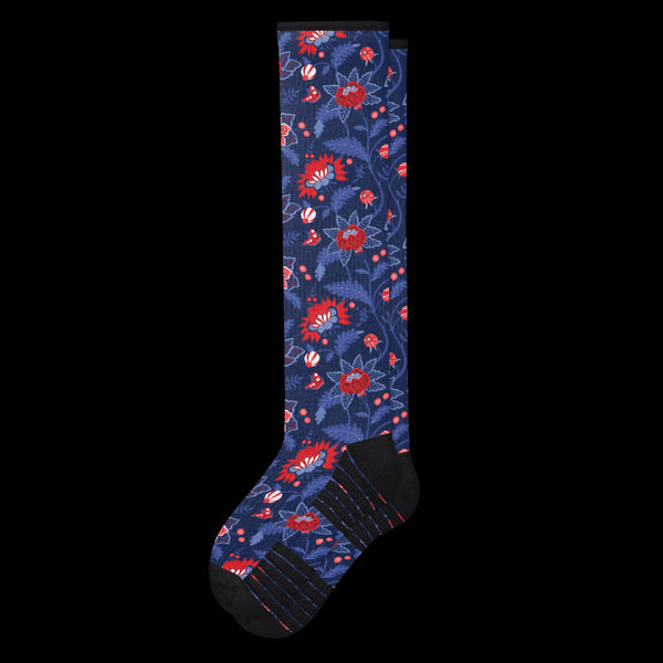 Indigo Crimson Compression Socks