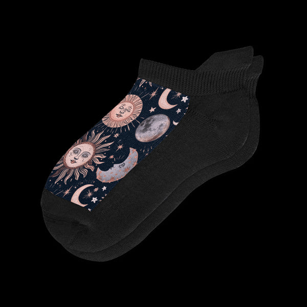 Purple Moon Ankle Socks