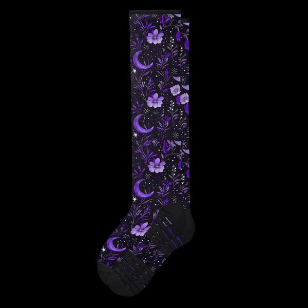 Purple Moon Compression Socks