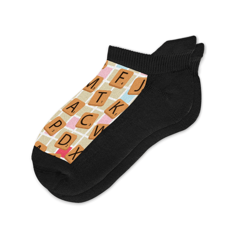 Letter Tiles Ankle Socks