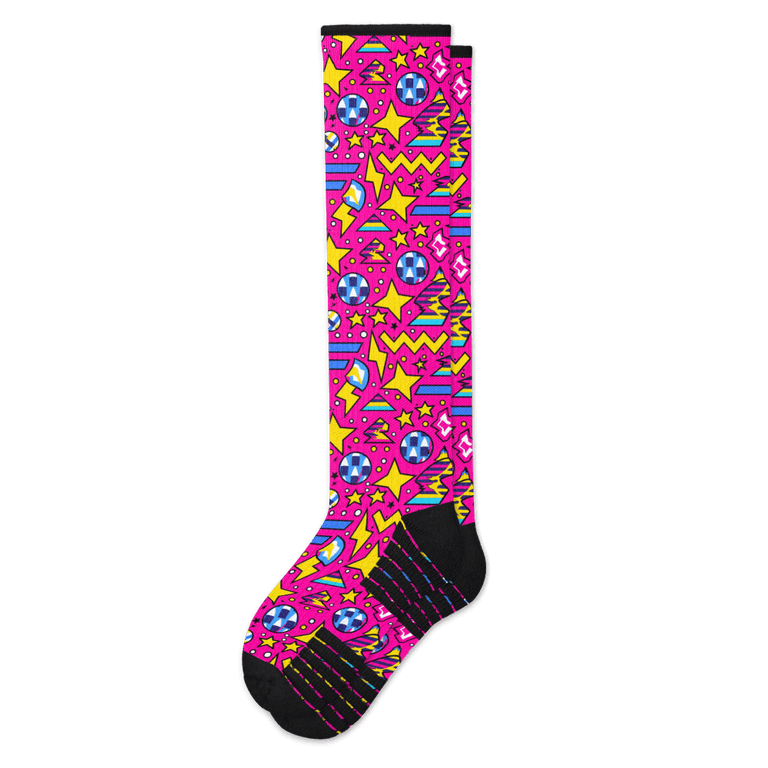 Pink Disco Compression Socks