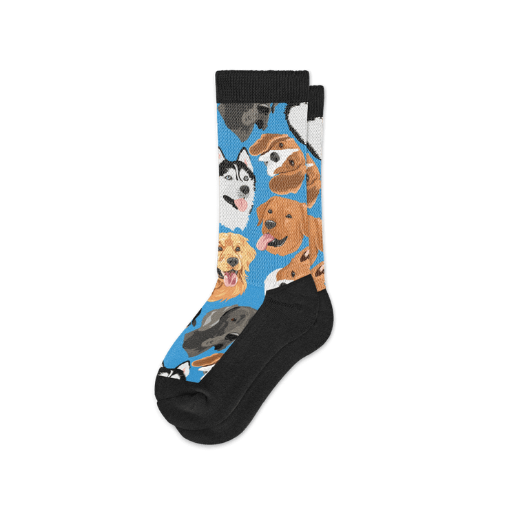 Viasox Ruff Life EasyStretch™ Socks Crew Cut Flat View 