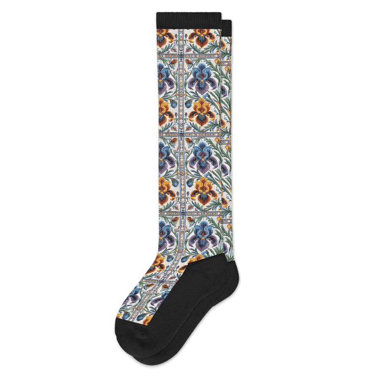 Floral Tiles EasyStretch™ Socks