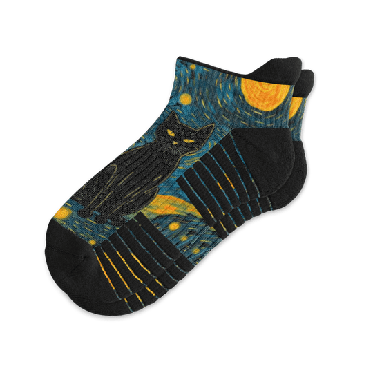Starry Cat Ankle Compression Socks