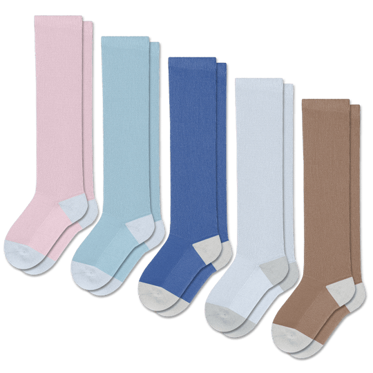 Two Tone EasyStretch™ Socks 5-Pack Bundle