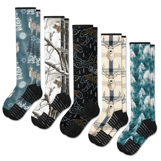 Wild North Compression Socks 5-Pack Bundle
