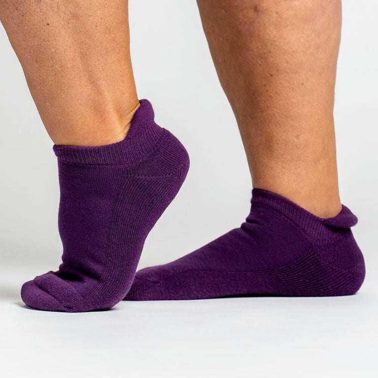 Viasox Royal Purple Ankle Socks Side View