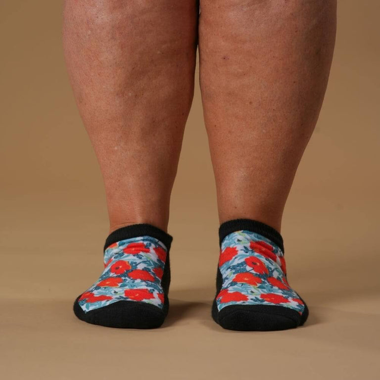 Fall Poppies Ankle Socks