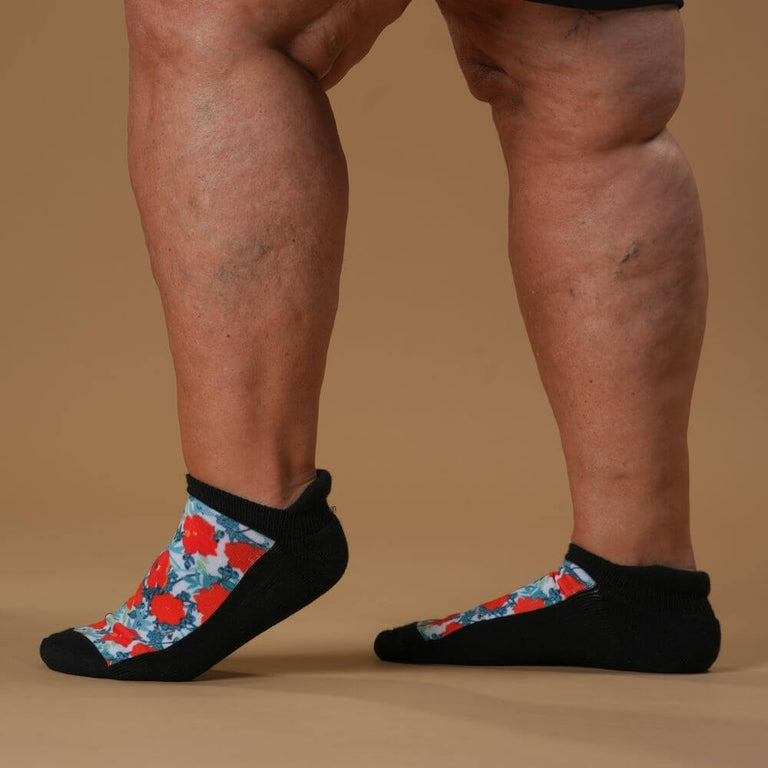 Fall Poppies Ankle Socks