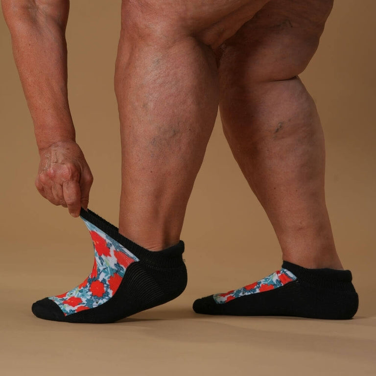 Fall Poppies Ankle Socks