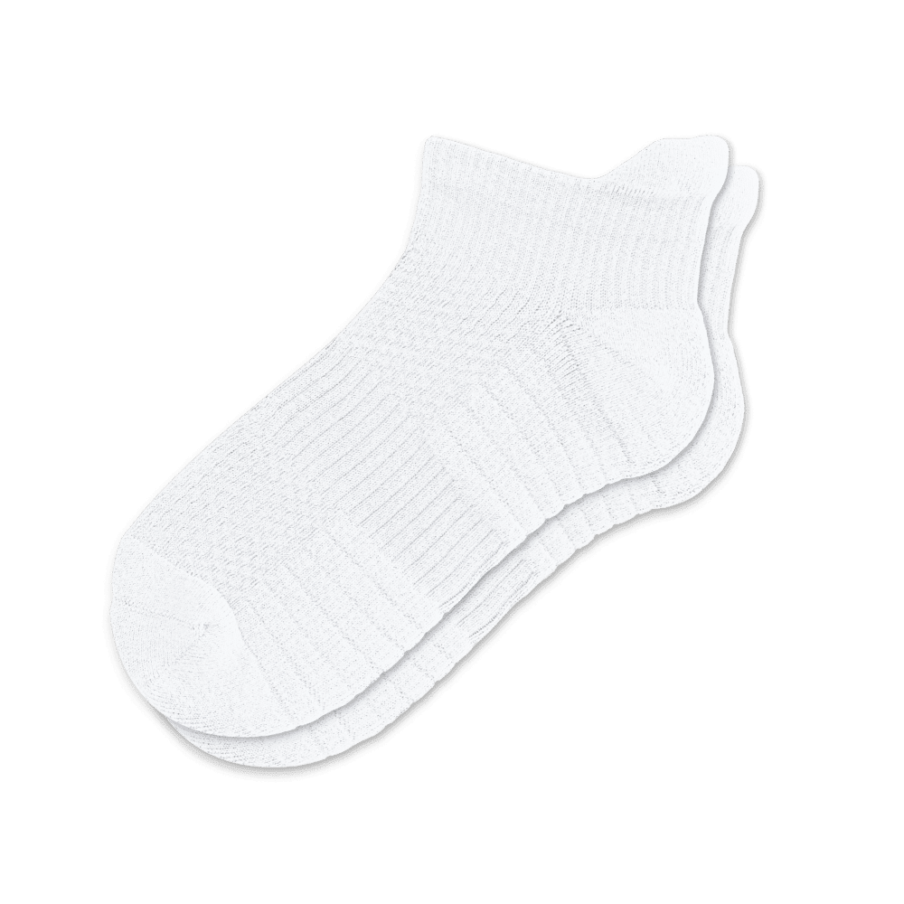 White ankle compression socks